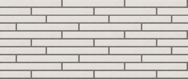 Клинкерная плитка Ригельная плитка «Рондини» 450×48мм ARENOSA Total White для фасада под кирпич