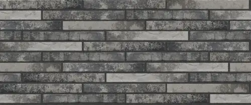 Клинкерная плитка Ригельная плитка «Рондини» 450×48мм HARLEM Dark Grey для фасада под кирпич