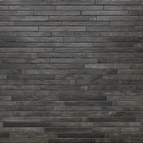 Клинкерная плитка Ригельная плитка «Рондини» 450×48мм NOLITA Charcoal для фасада под кирпич